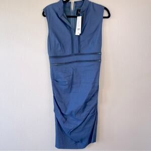 Nicole Miller Blue Sleeveless Dress